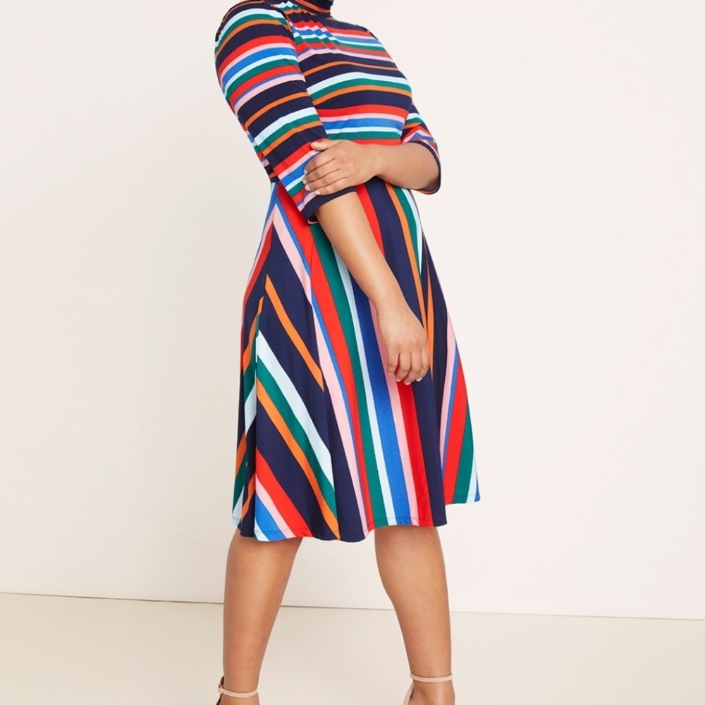 Printed Fit & Flare Dress